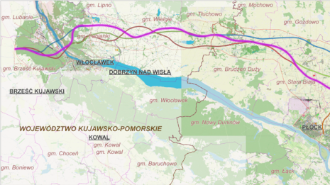 Preferred Route Selected for the S10 Expressway between A1 and the Warsaw Agglomeration Bypass